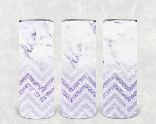 Glitter Marble 20 Oz Skinny Tumbler