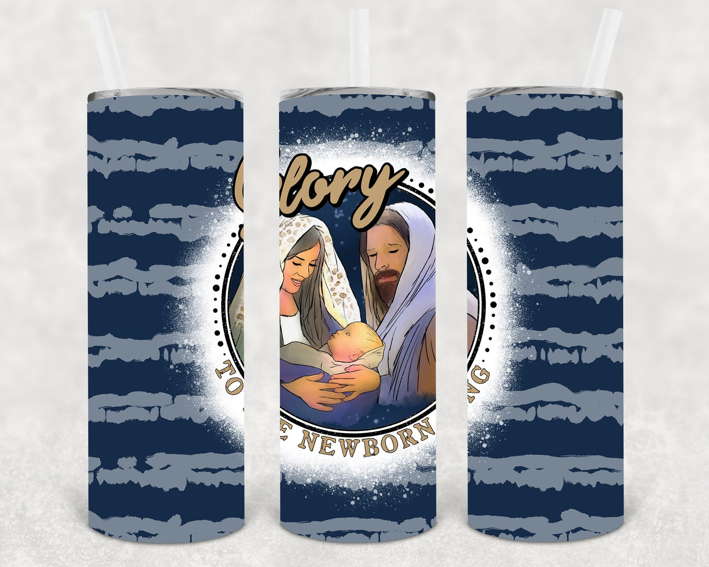 Glory To The Newborn King 20 Oz Skinny Tumbler