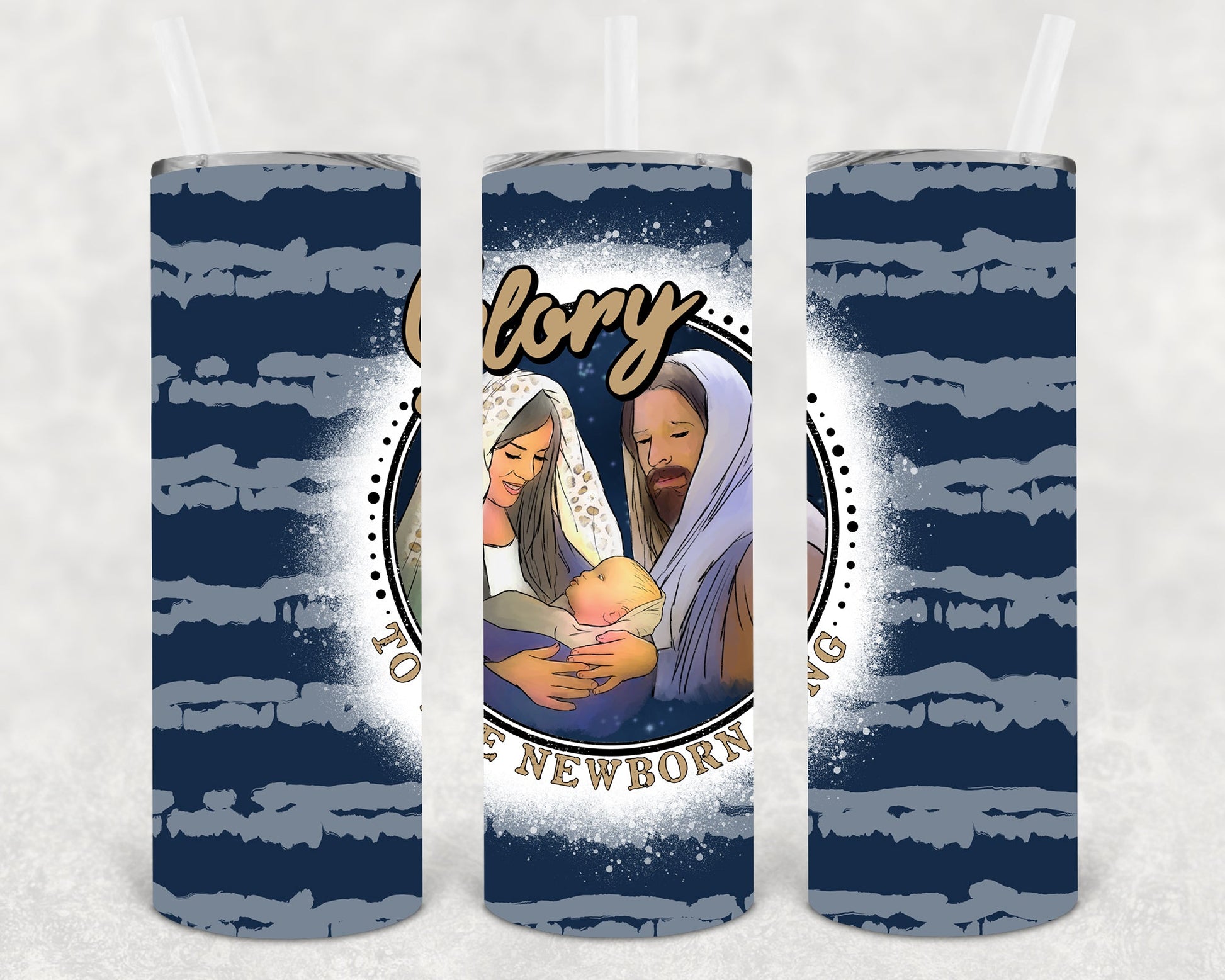 Glory To The Newborn King 20 Oz Skinny Tumbler