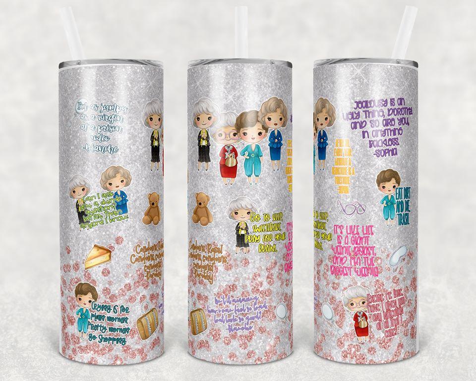 Golden Girls 20 Oz Skinny Tumbler