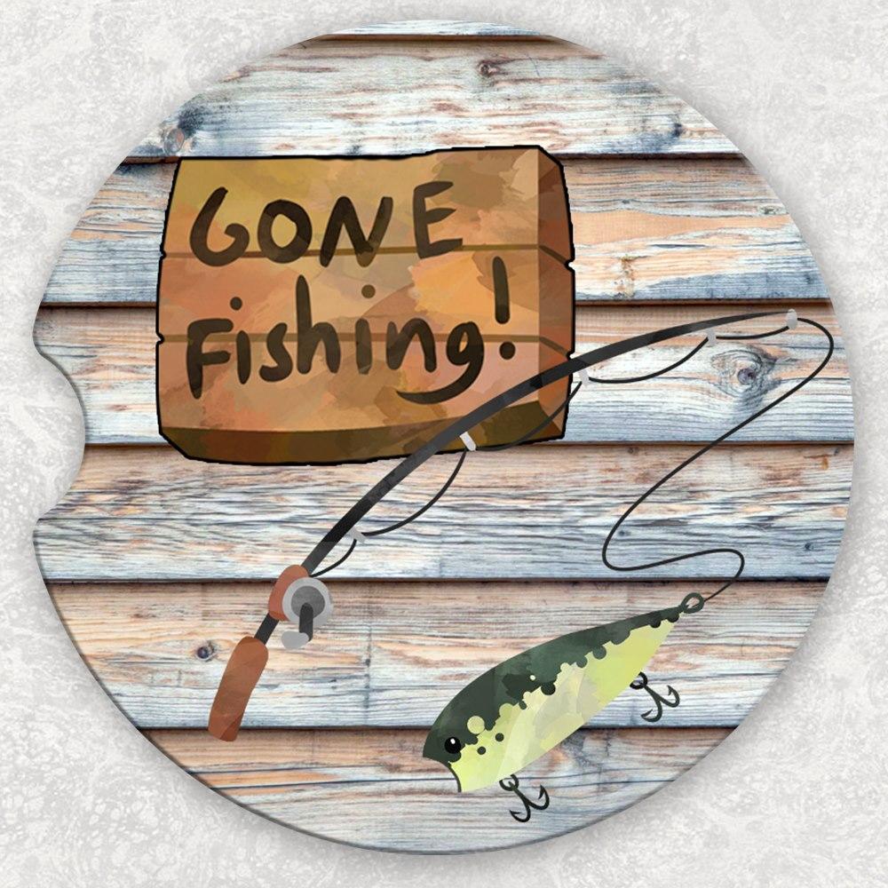 Car Coaster Set - Gone Fishing