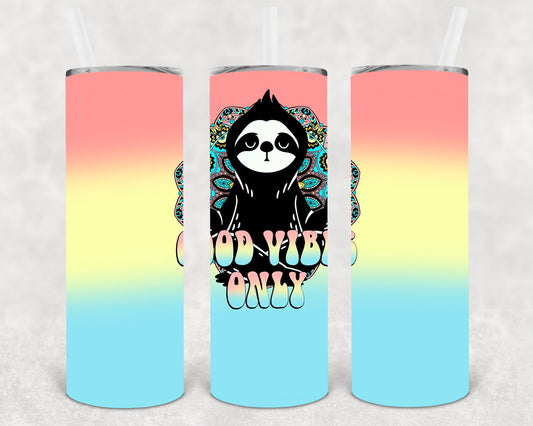 Good Vibes Only 20 Oz Skinny Tumbler