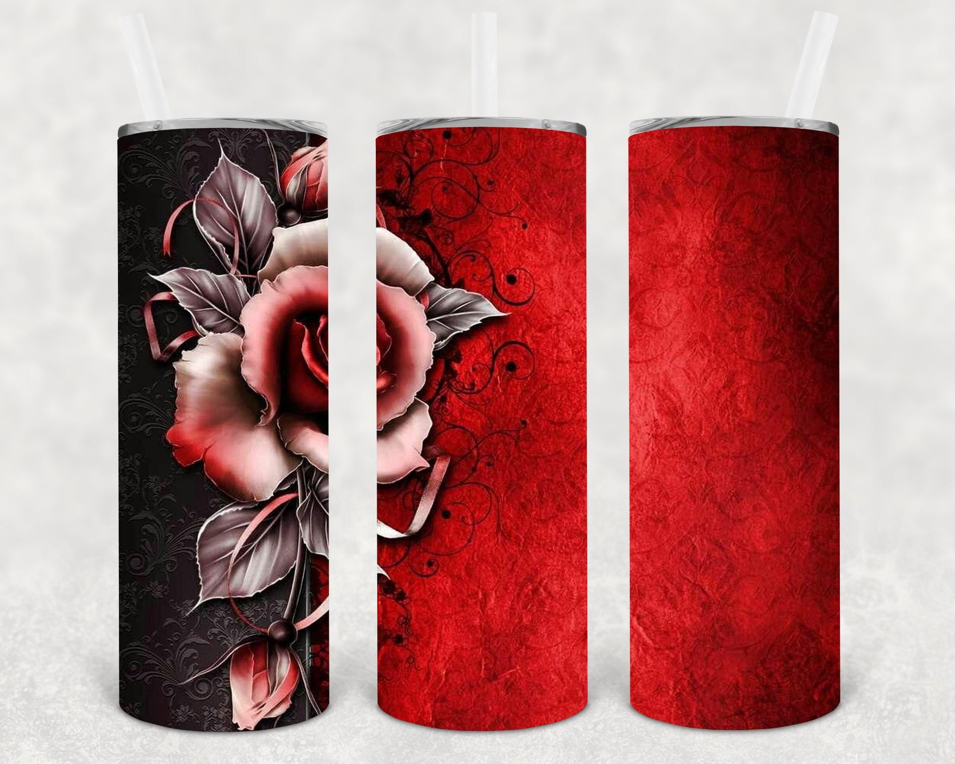 Gothic Rose 20 Oz Skinny Tumbler