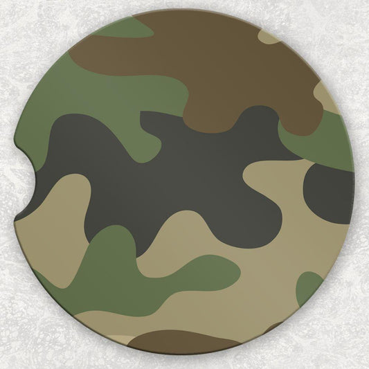 Car Coaster Set - Green Camo