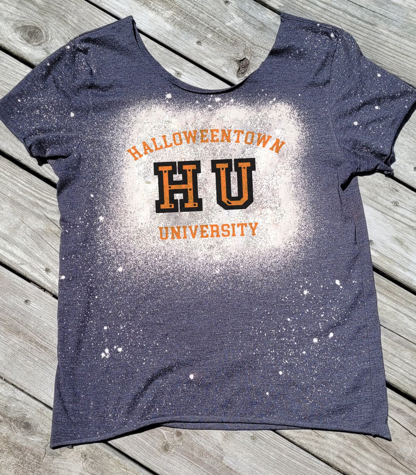 Halloweentown University Bleached Off-Shoulder Graphic Tee Graphic Tee