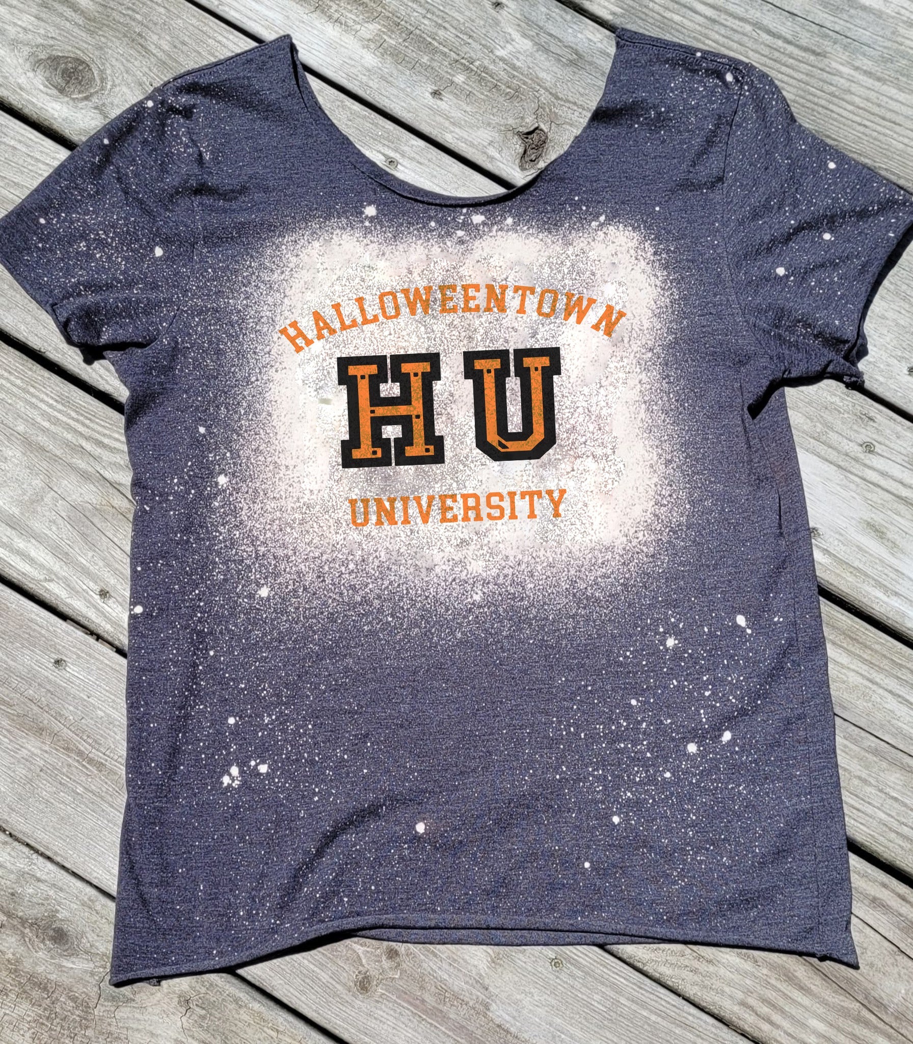 Halloweentown University Bleached Off-Shoulder Graphic Tee Graphic Tee