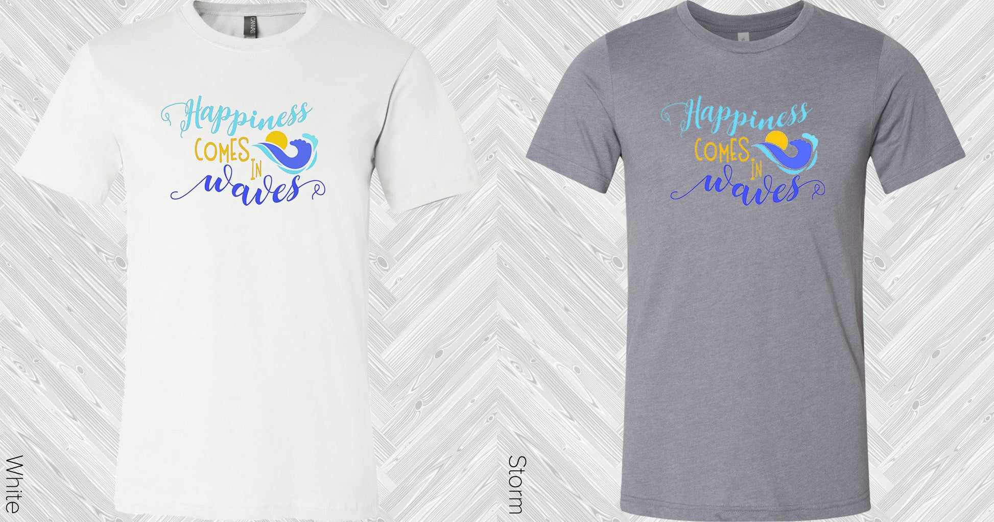 Happiness Comes In Waves Graphic Tee Graphic Tee