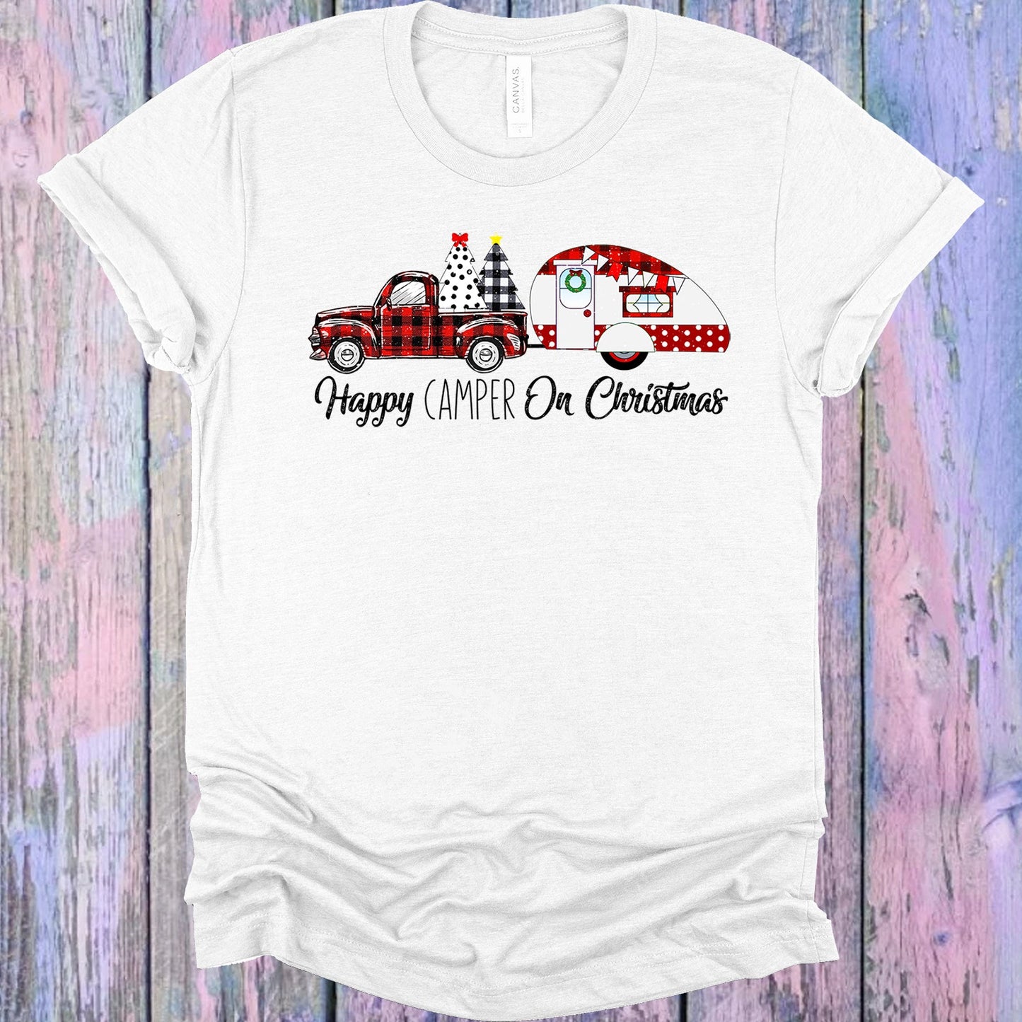 Happy Camper On Christmas Graphic Tee Graphic Tee