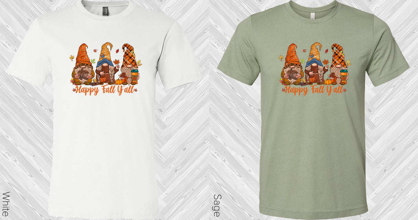 Happy Fall Yall Gnomes Graphic Tee Graphic Tee