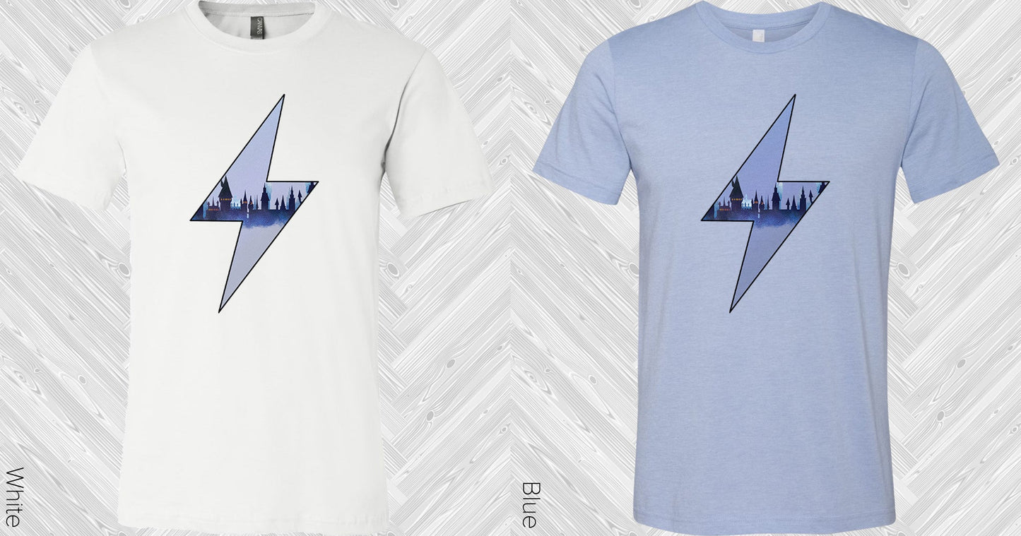 Harry Potter Castle Lightning Bolt Graphic Tee Graphic Tee