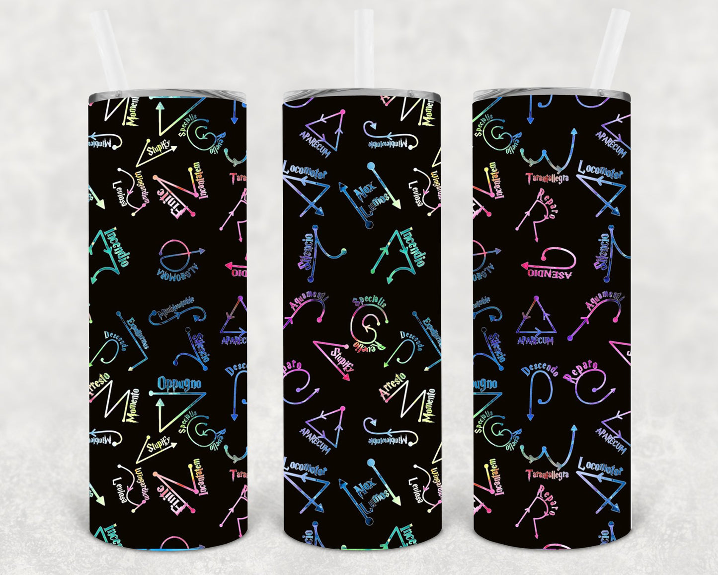 Harry Potter Spells 20 Oz Skinny Tumbler