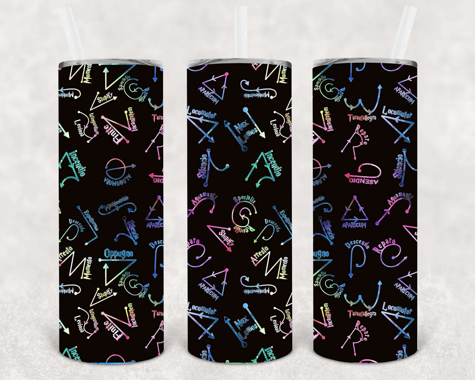 Harry Potter Spells 20 Oz Skinny Tumbler