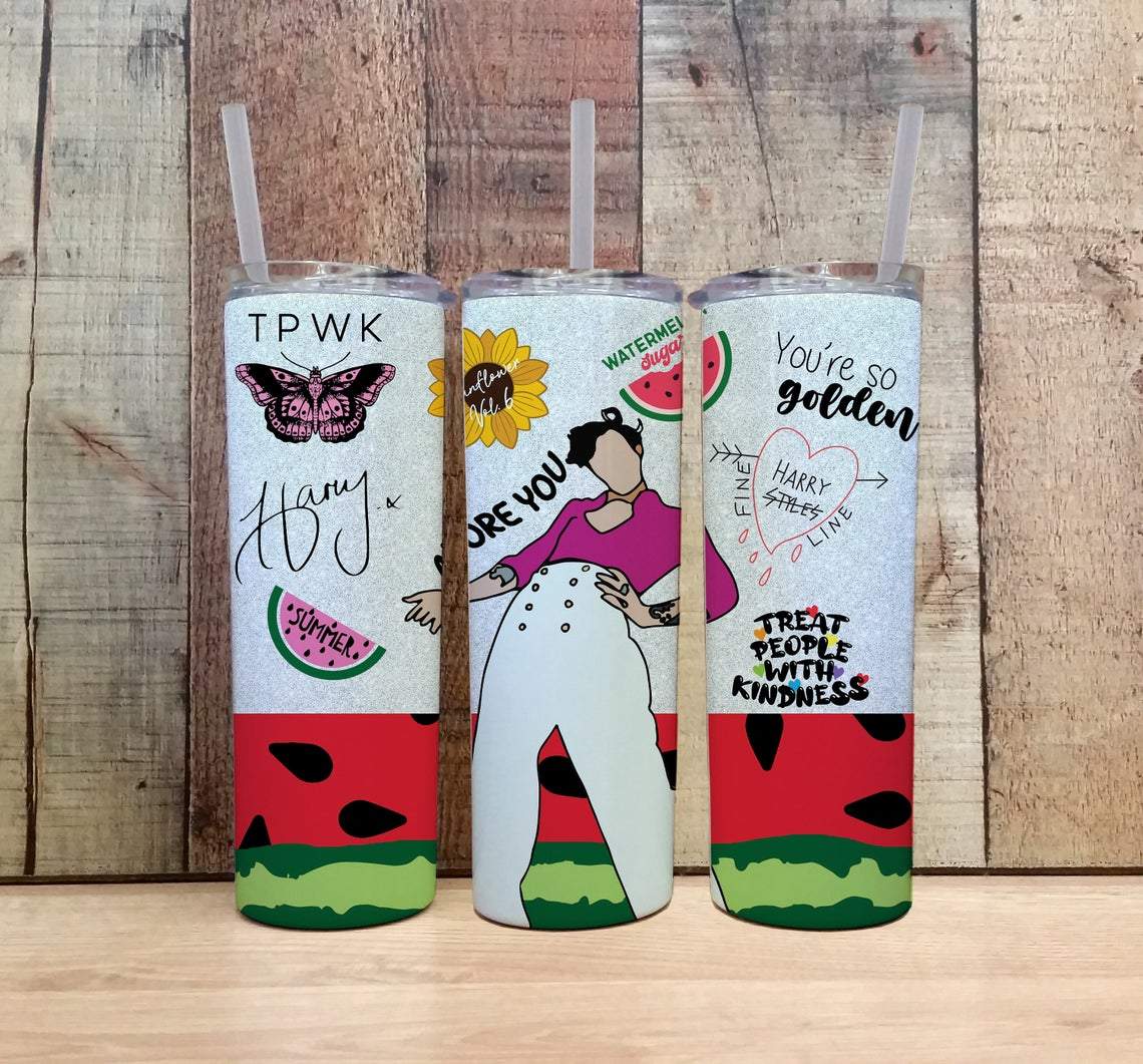 Harry Styles 20 Oz Skinny Tumbler