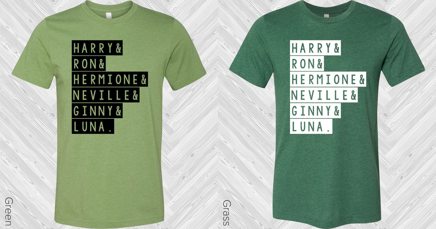 Harry & Ron Hermione Neville Ginny Luna Graphic Tee Graphic Tee