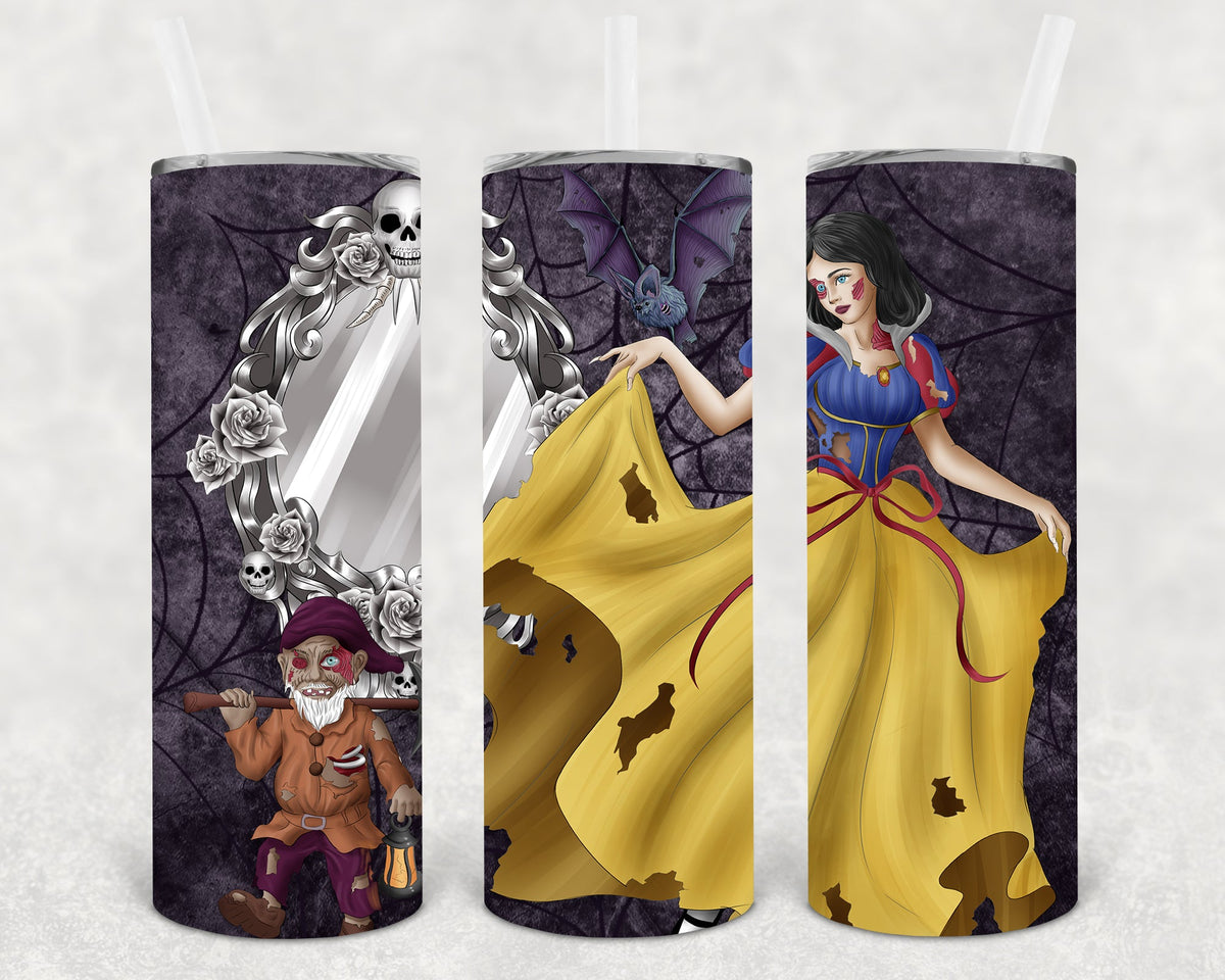 Haunted Snow White 20 Oz Skinny Tumbler