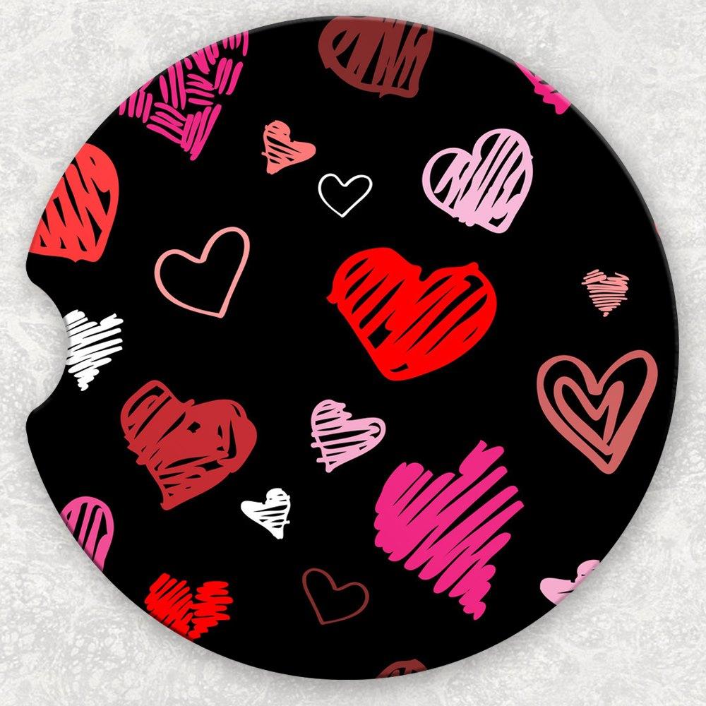 Car Coaster Set - Hearts