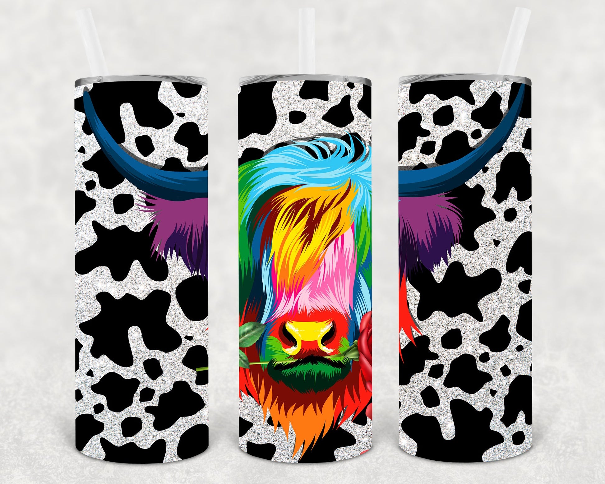Highland Cow 20 Oz Skinny Tumbler