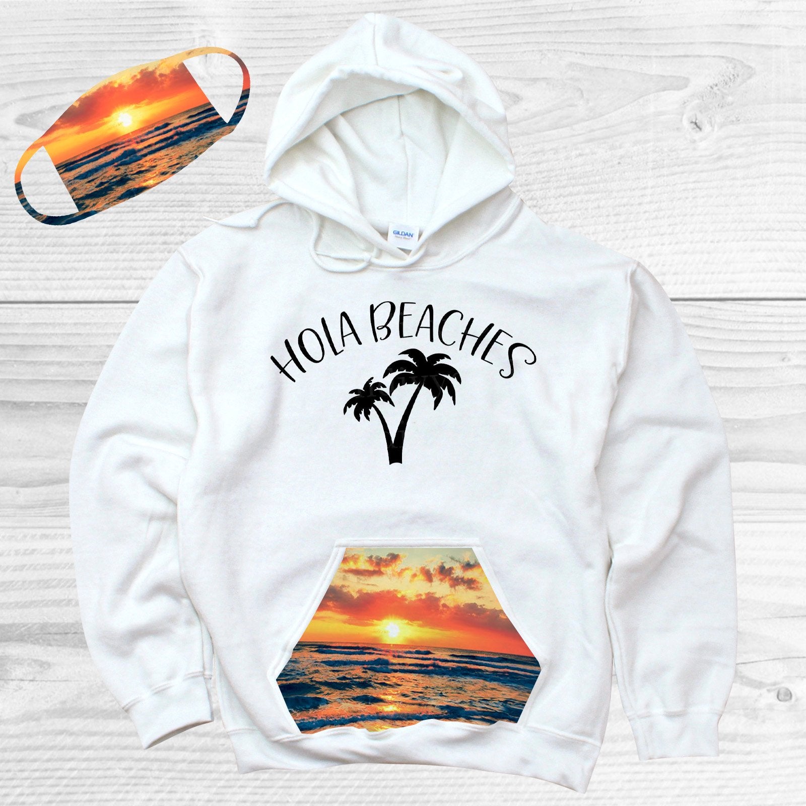 Beach Face Covering Graphic Tee