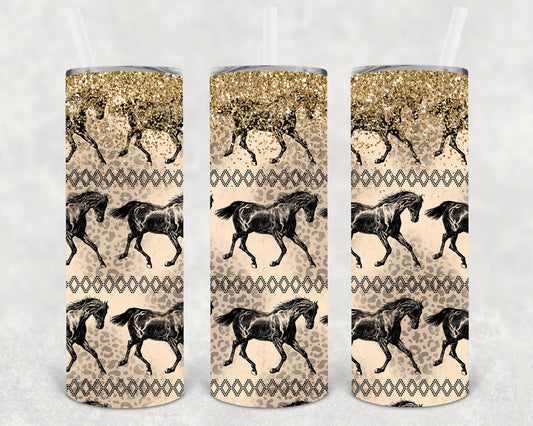 Horses 20 Oz Skinny Tumbler