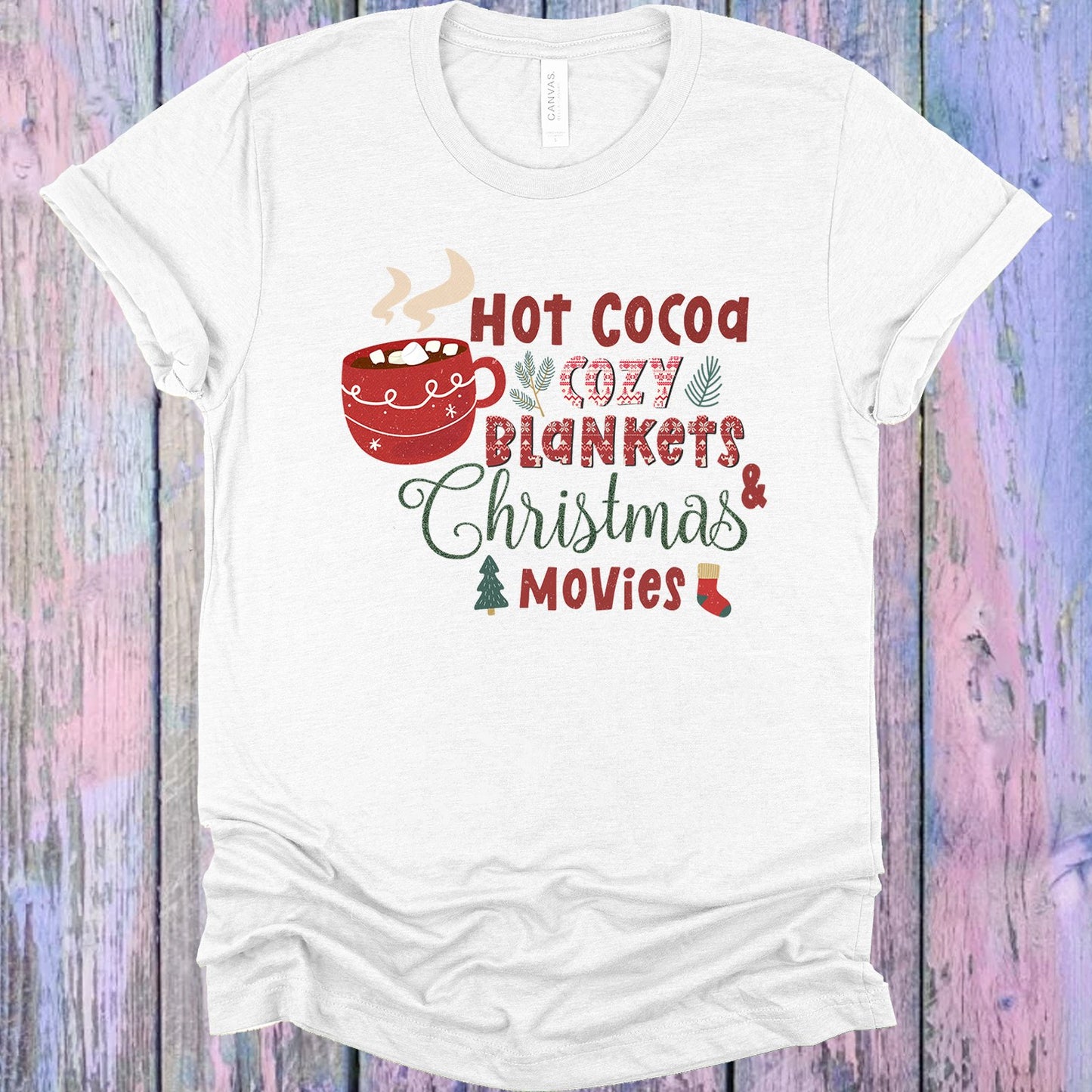 Hot Cocoa Cozy Blankets & Christmas Movies Graphic Tee Graphic Tee