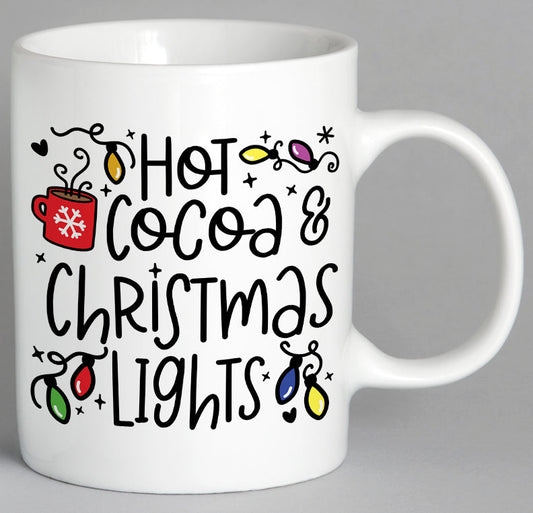 Hot Cocoa & Christmas Lights Mug Coffee