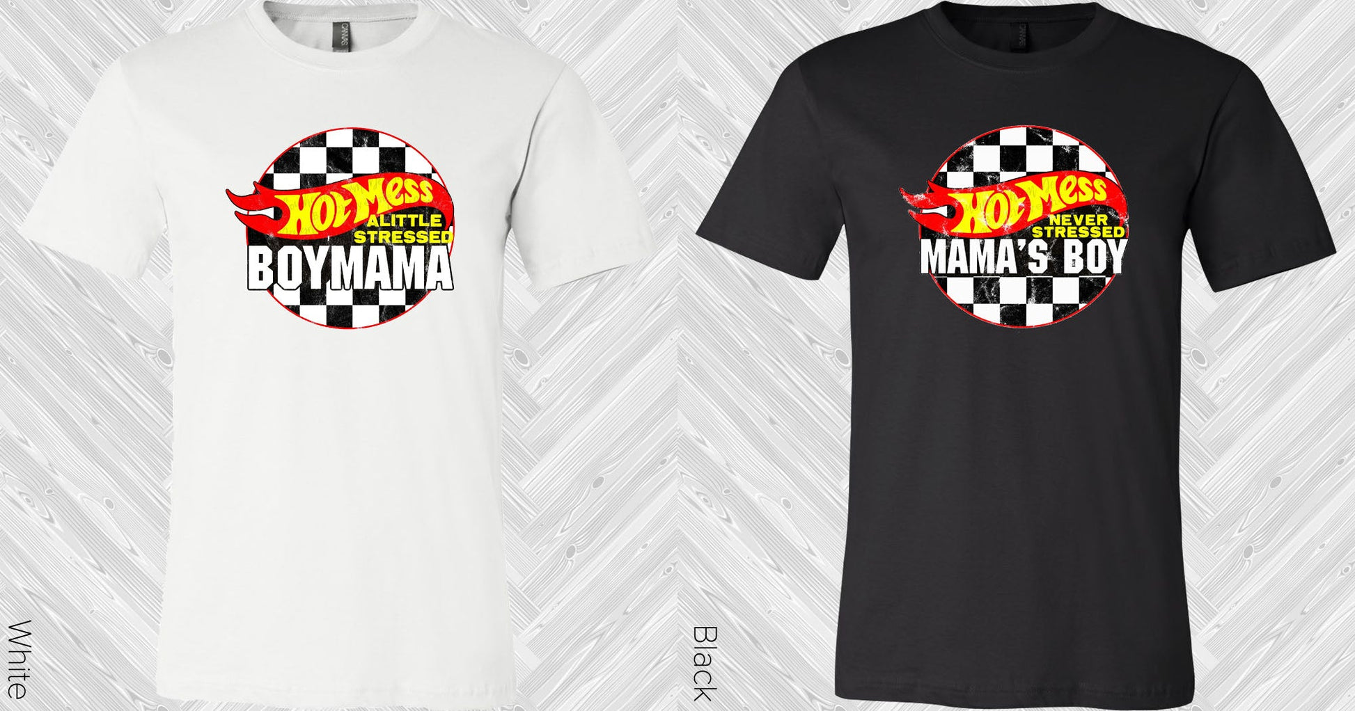 Hot Mess A Little Stressed Boy Mama Graphic Tee Graphic Tee