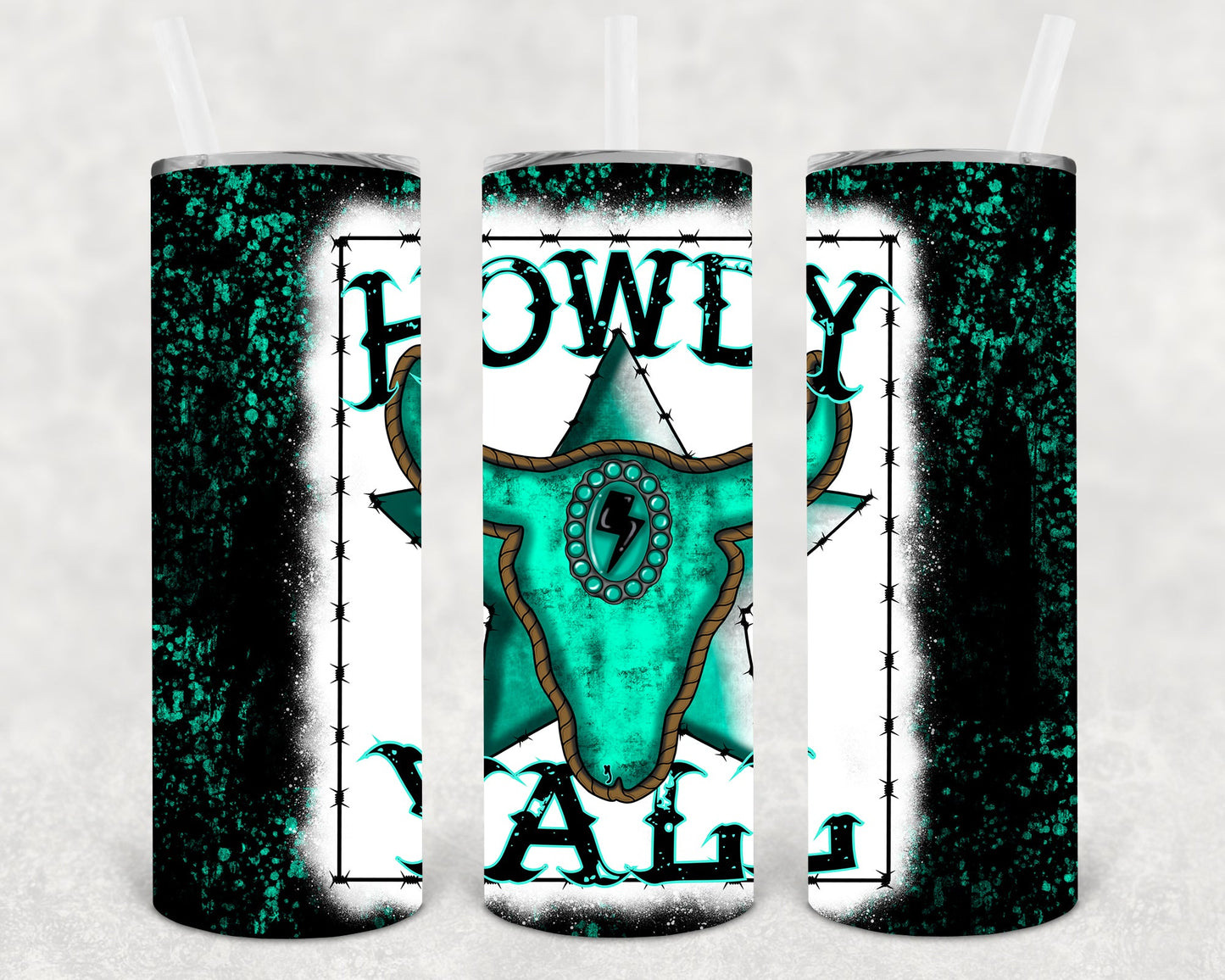 Howdy Yall 20 Oz Skinny Tumbler