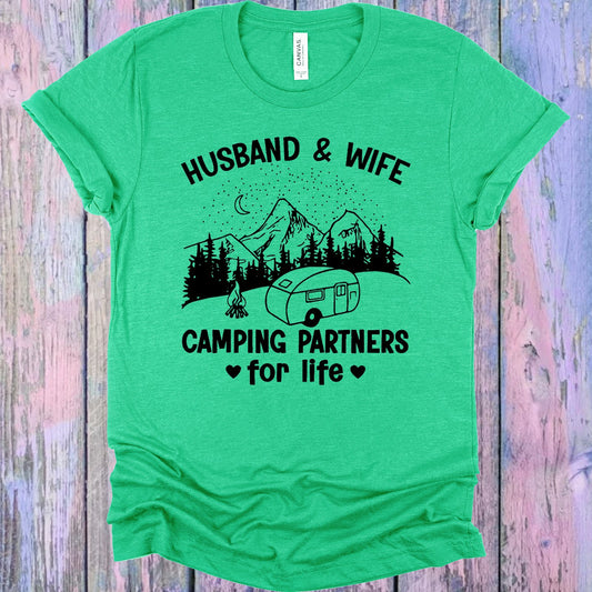 Husband & Wife Camping Partners For Life Graphic Tee Graphic Tee