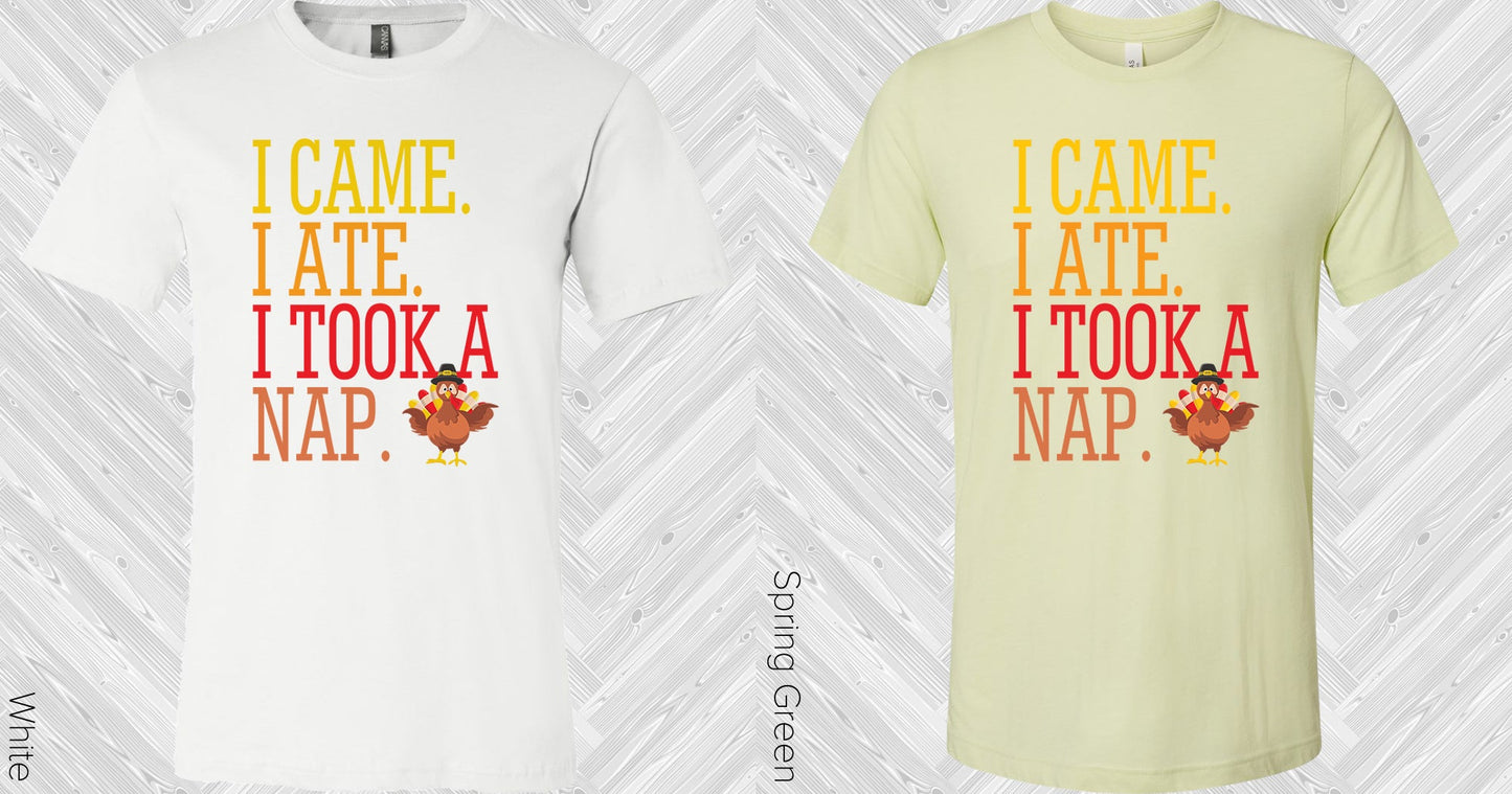 I Came Ate Took A Nap Graphic Tee Graphic Tee