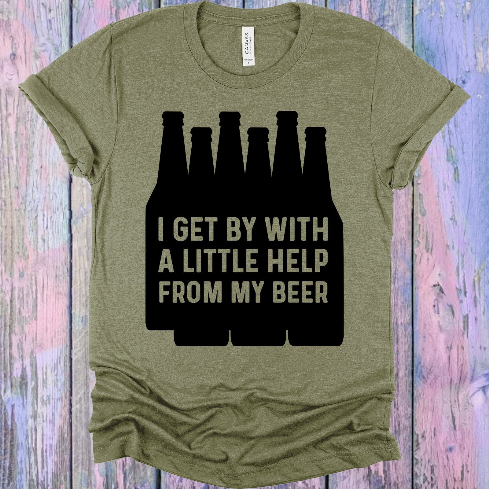 I Get By With A Little Help From My Beer Graphic Tee Graphic Tee