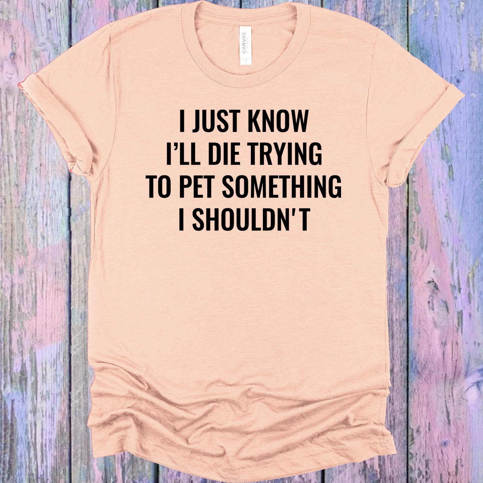 I Just Know Ill Die Trying To Pet Something Shouldnt Graphic Tee Graphic Tee