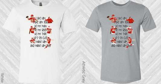 I Like Him Kansas City Chiefs Graphic Tee Graphic Tee
