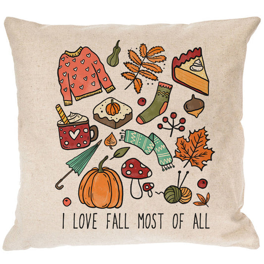 I Love Fall Most Of All Canvas Pillow Cover