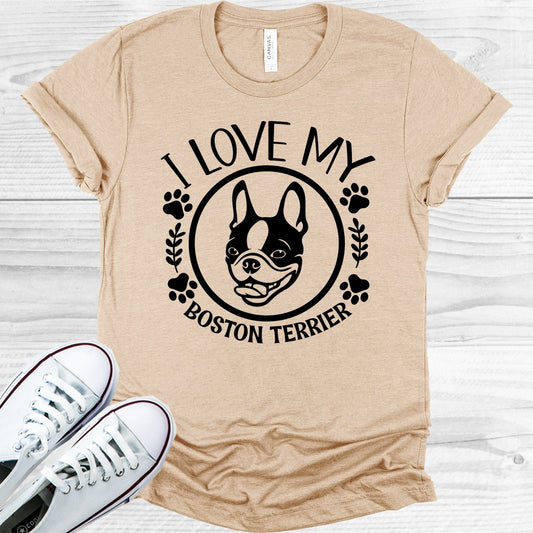 I Love My Boston Terrier Graphic Tee Graphic Tee