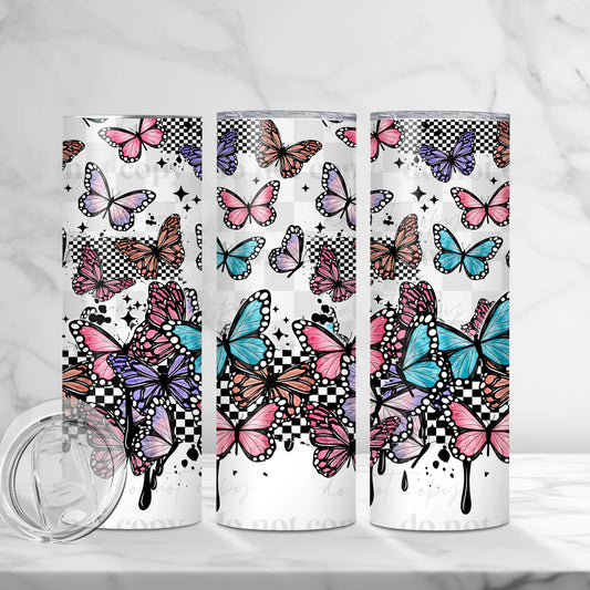 Butterflies 20 oz Skinny Tumbler