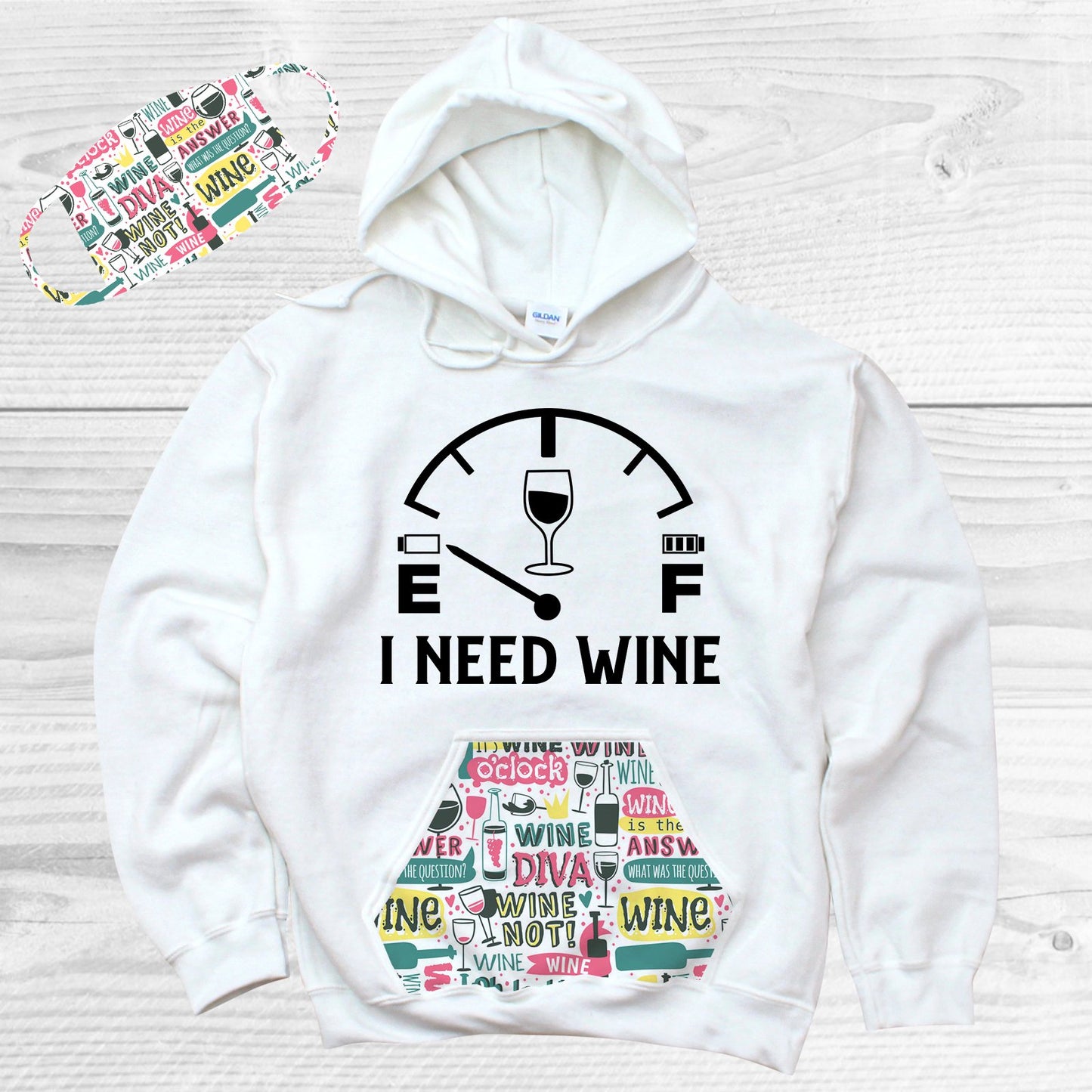 Wine Face Covering Graphic Tee