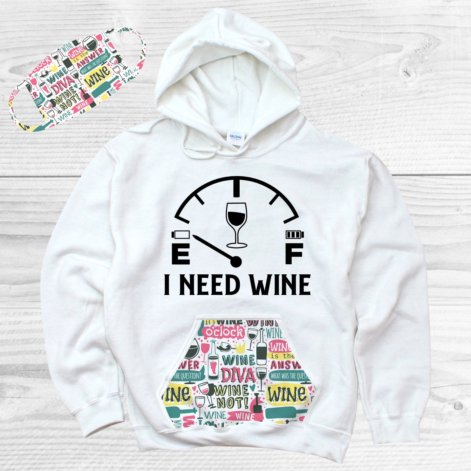 Wine Face Covering Graphic Tee