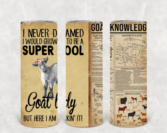 I Never Dreamed Would Grow Up To Be A Super Cool Goat Lady But Here Am Rockin It 20 Oz Skinny