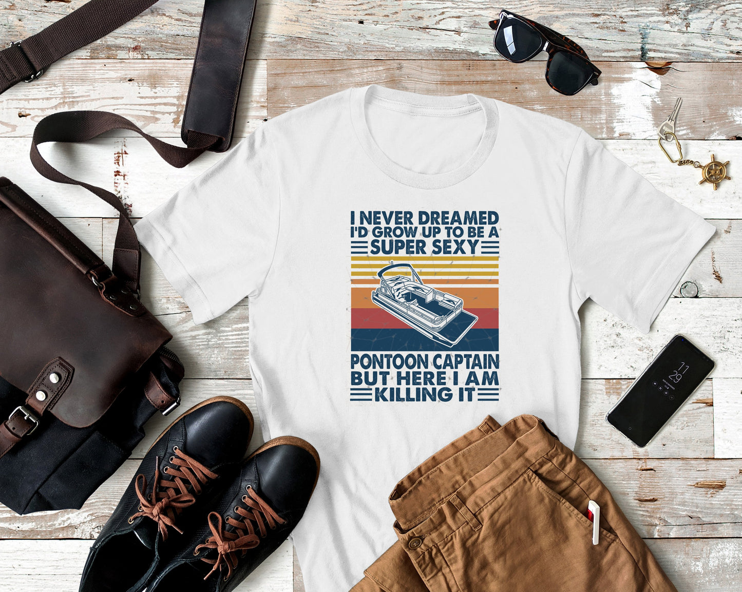 I Never Dreamed Id Be A Super Sexy Pontoon Captain Graphic Tee Graphic Tee