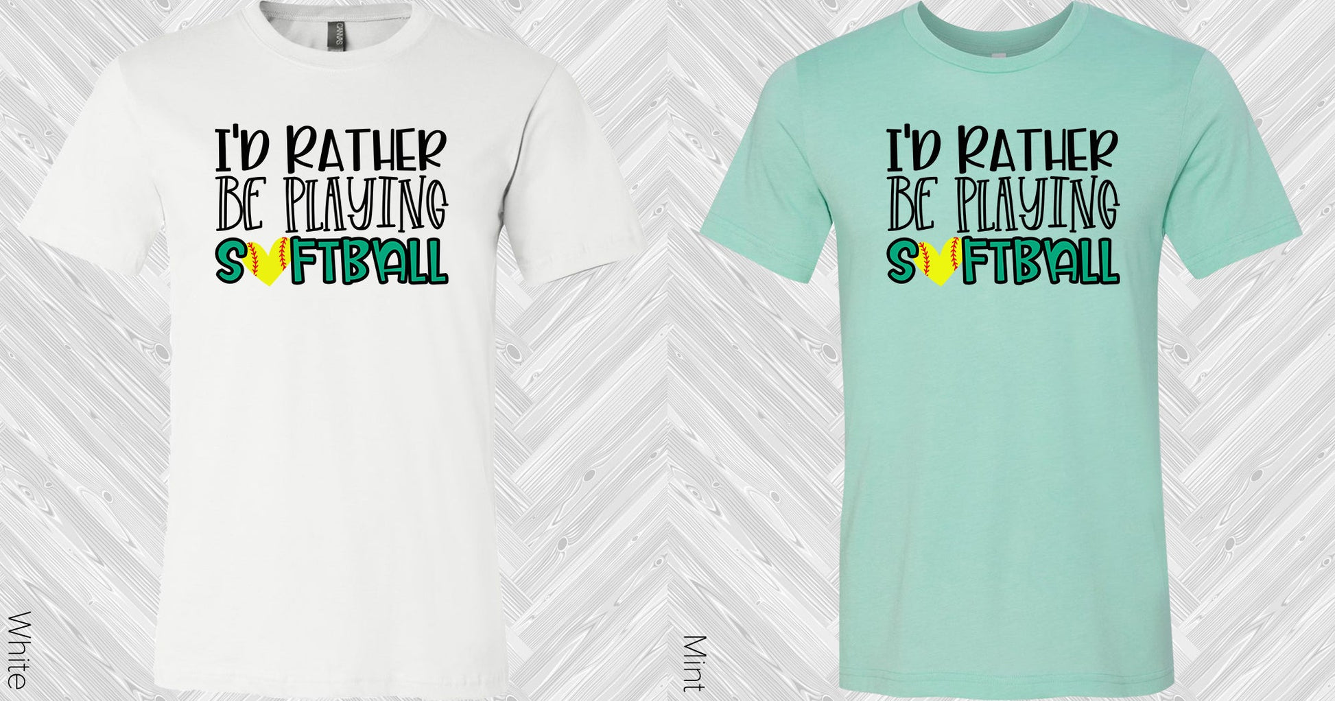 Id Rather Be Playing Softball Graphic Tee Graphic Tee