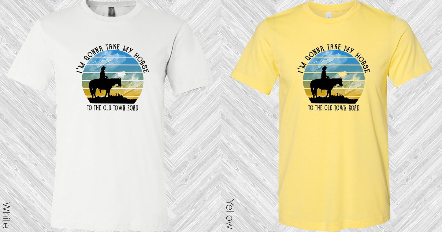 Im Gonna Take My Horse To The Old Town Road Graphic Tee Graphic Tee