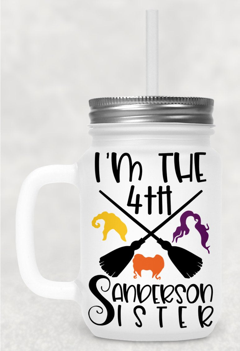 Im The 4Th Sanderson Sister Frosted Mason Jar