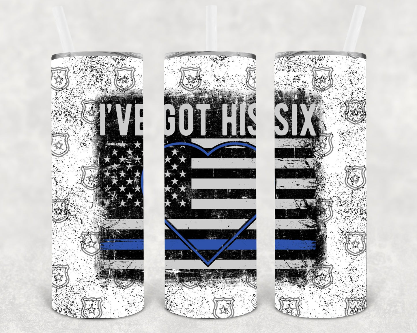 Ive Got His Six 20 Oz Skinny Tumbler