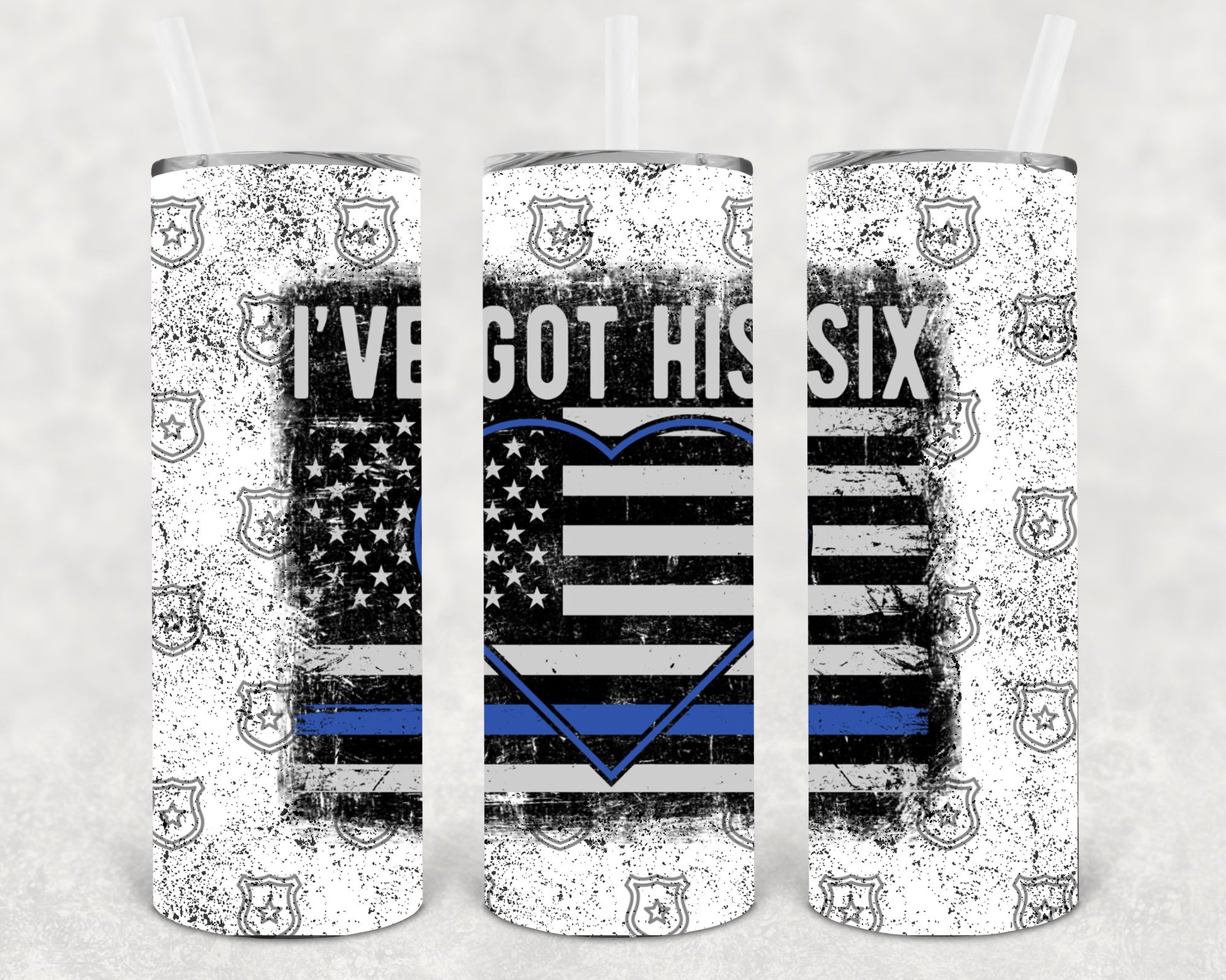 Ive Got His Six 20 Oz Skinny Tumbler