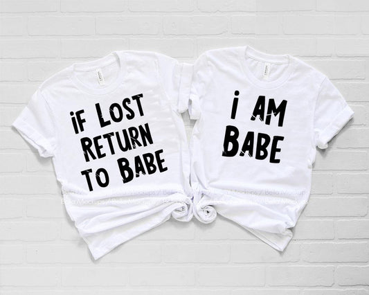 If Lost Return To Babe Graphic Tee Graphic Tee