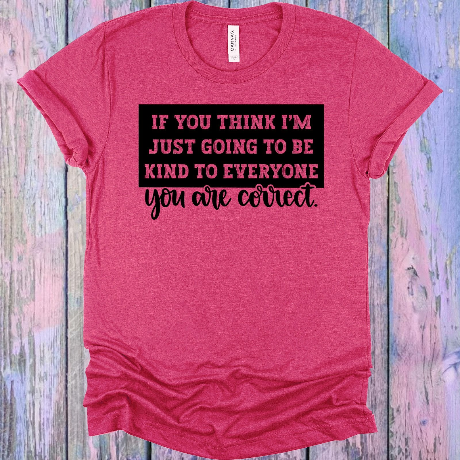 If You Think Im Going To Be Kind Everyone Are Correct Graphic Tee Graphic Tee