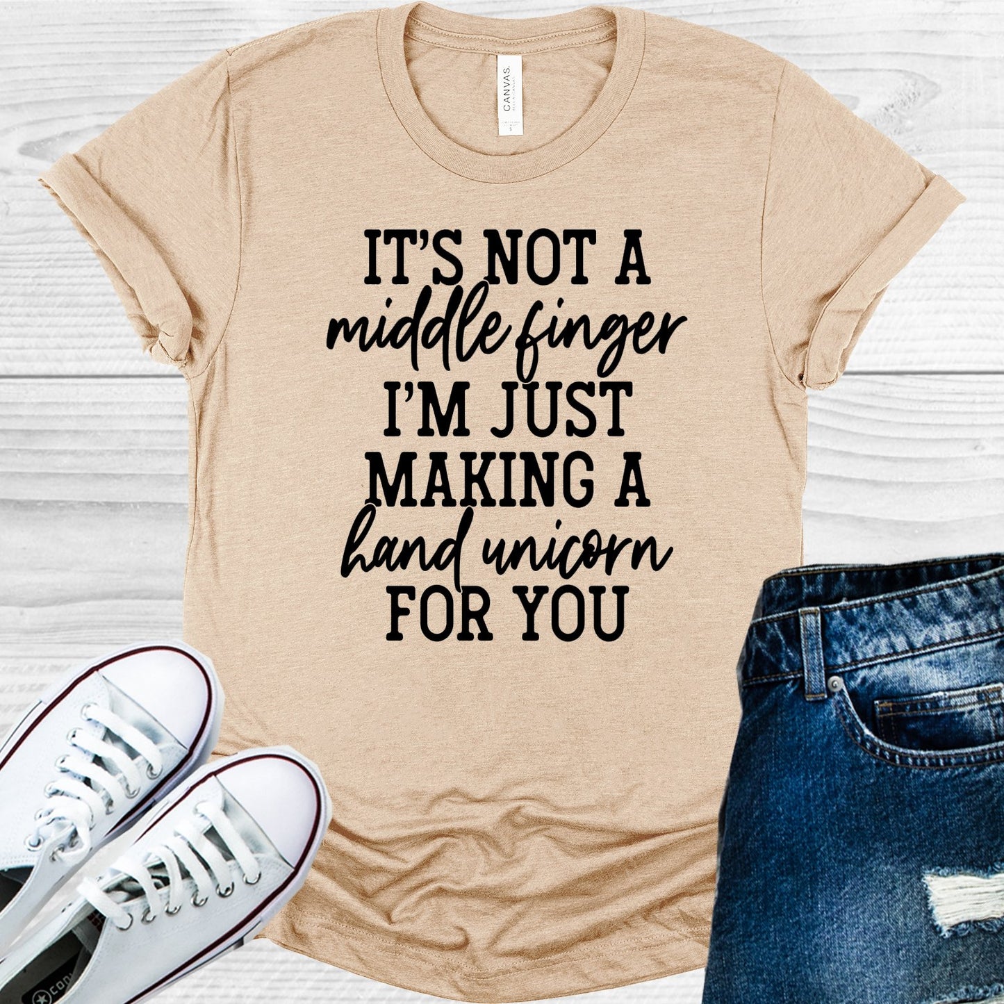 Its Not A Middle Finger Im Just Making Hand Unicorn For You Graphic Tee Graphic Tee