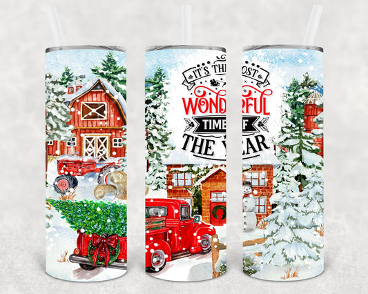 Its The Most Wonderful Time Of Year 20 Oz Skinny Tumbler