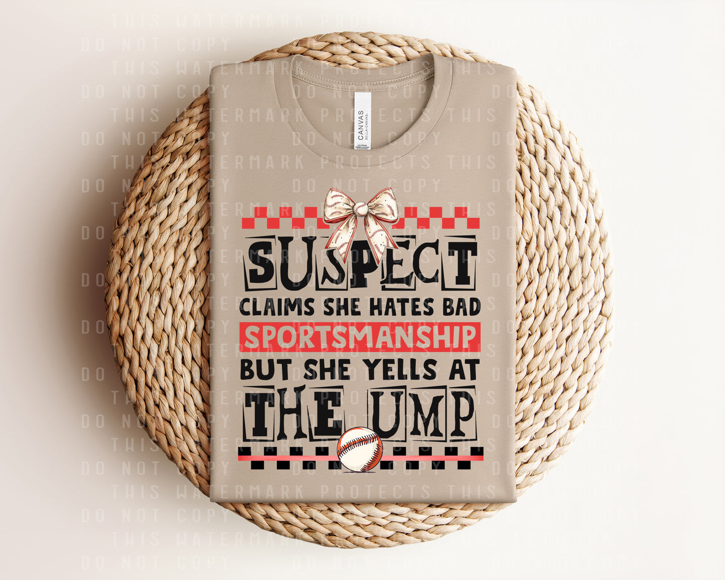 Suspect Claims She Hates Bad Sportsmanship Graphic Tee