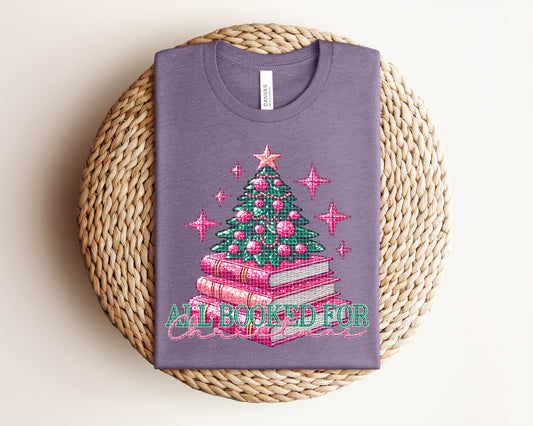 All Booked for Christmas Graphic Tee